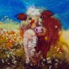 Curious Cow Print by Michelle McKee